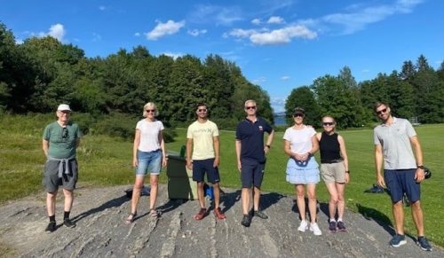 Move for Charity 2021. Employees playing frisbeegolf